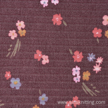 Ribbed Fabric Chunky Floral Printed Fabrics Custom Fabric